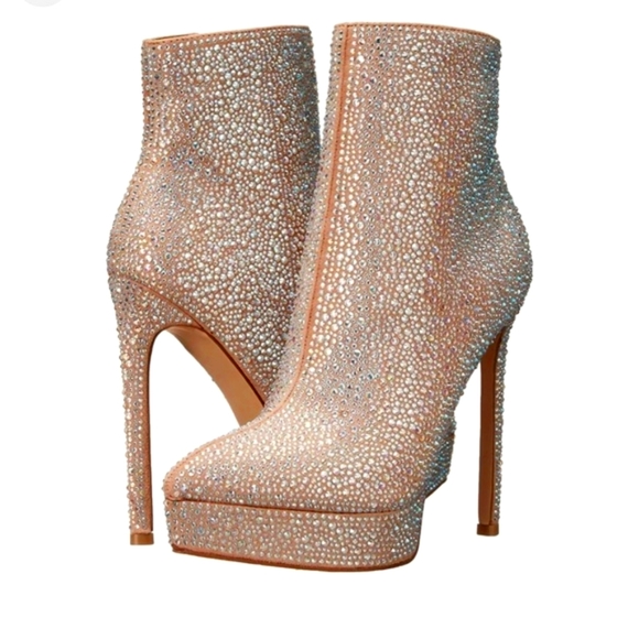 Madden Girl- Lorile R Womens Rhinestone Pointed Toe Ankle Boots - Picture 4 of 9